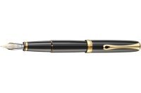 Перьевая ручка Diplomat Excellence A2 Black Lacquer Gold перо F золото 14K
