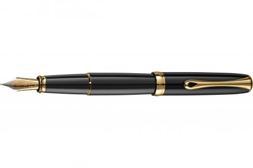 Перьевая ручка Diplomat Excellence A2 Black Lacquer Gold перо F