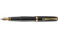Перьевая ручка Diplomat Excellence A Black Lacquer Gold перо F