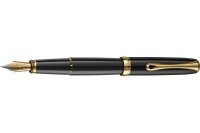 Перьевая ручка Diplomat Excellence A Black Lacquer Gold перо M
