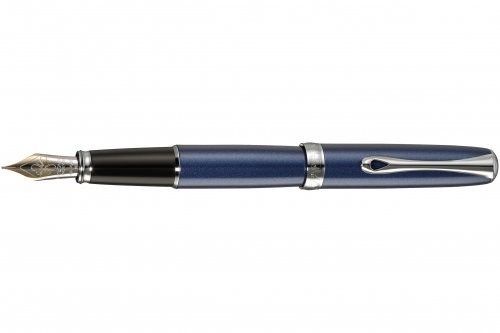 Перьевая ручка Diplomat Excellence A2 Midnight Blue Chrome перо F золото 14K