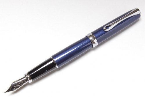 Перьевая ручка Diplomat Excellence A2 Midnight Blue Chrome перо EF
