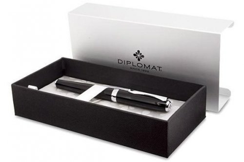 Перьевая ручка Diplomat Excellence A2 Black Lacquer перо F