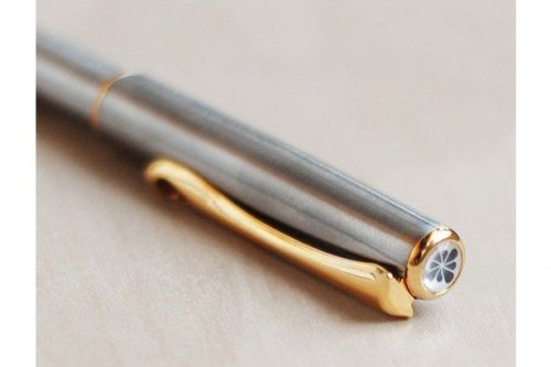 Ручка-роллер Diplomat Traveller Stainless Steel Gold